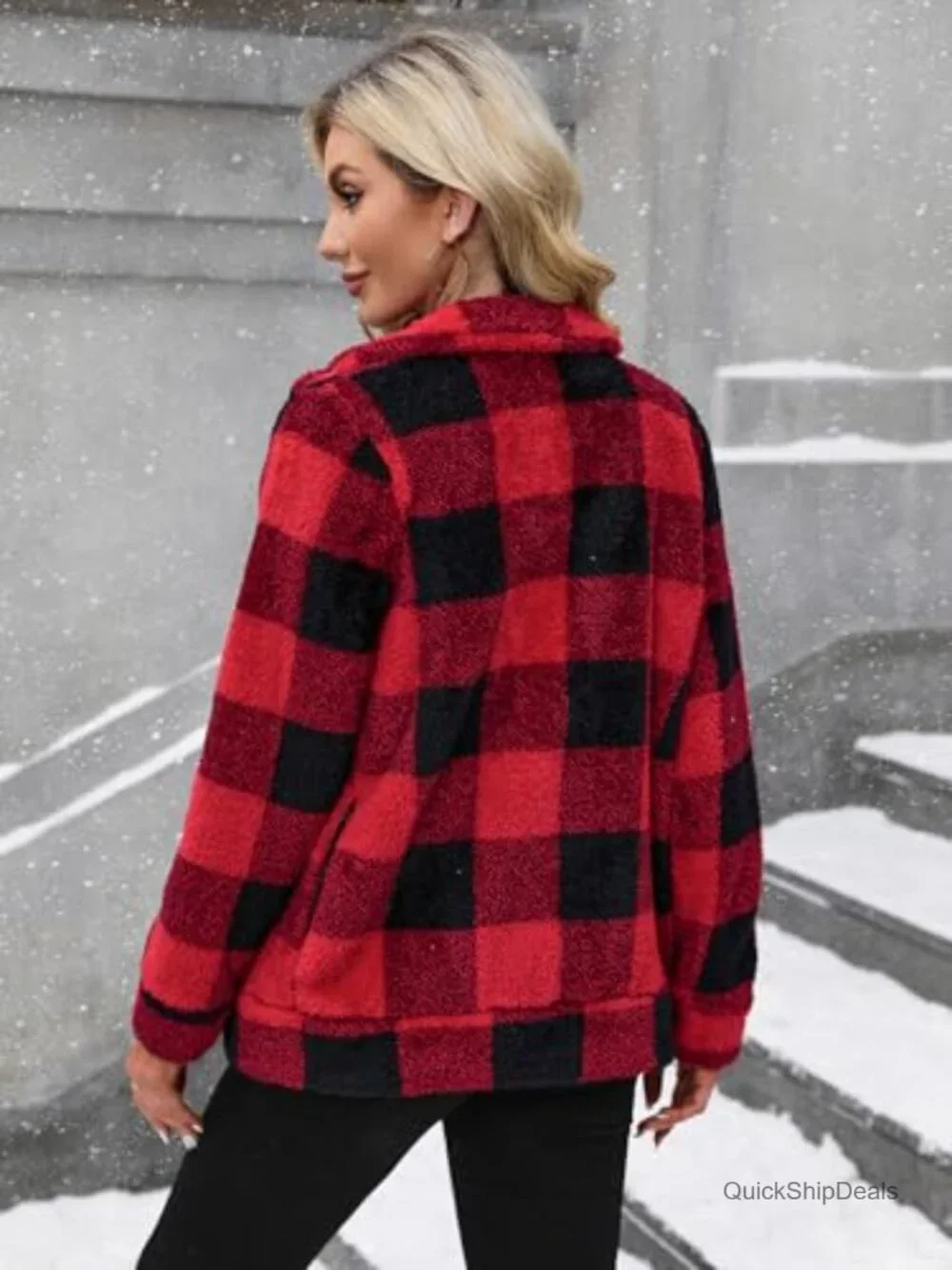 Women's Fleece Full Zip Warm Winter Bed Jacket